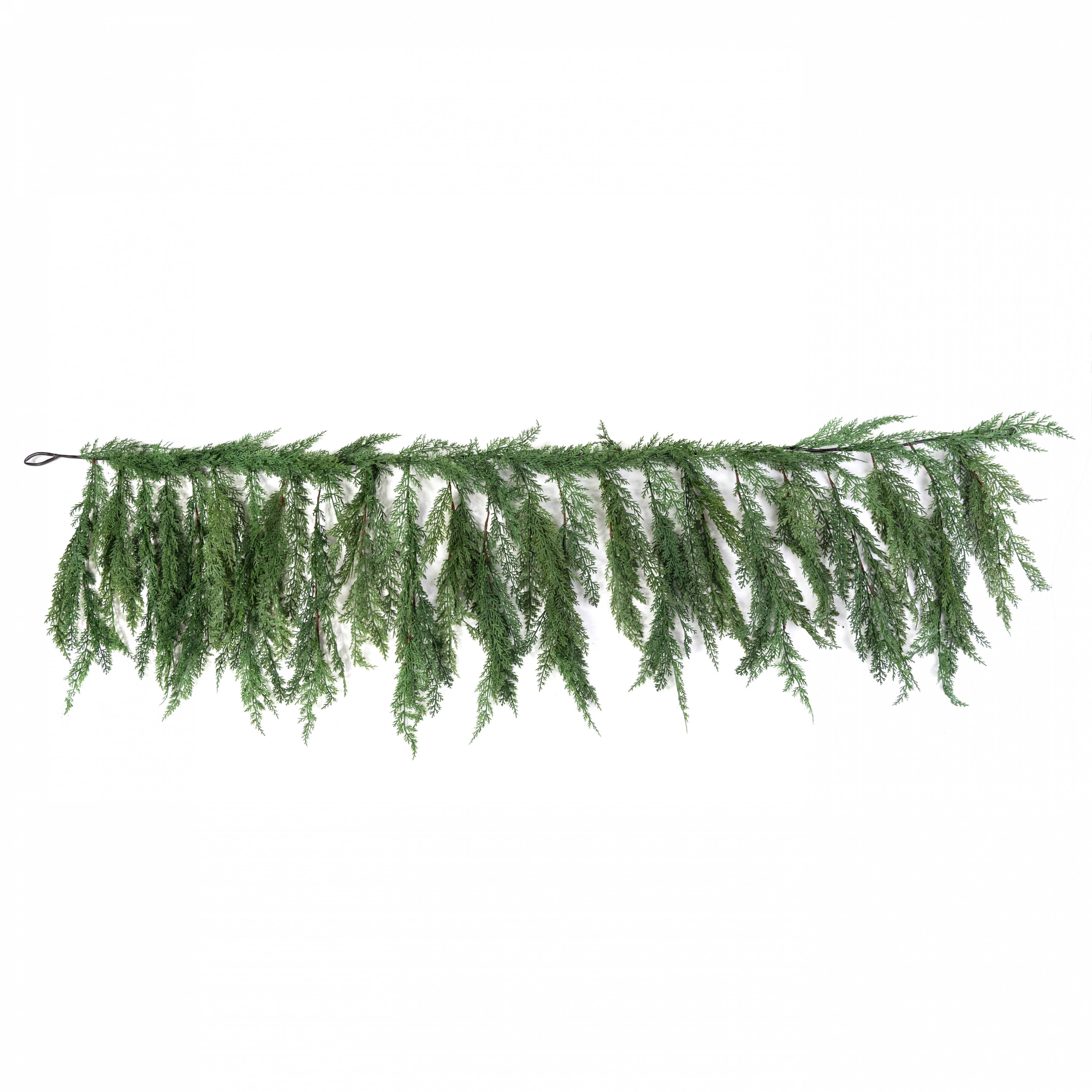 6' Hanging Faux Cedar Arborvitae Garland Item Number: XX9440