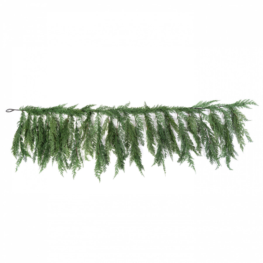 6' Hanging Faux Cedar Arborvitae Garland Item Number: XX9440