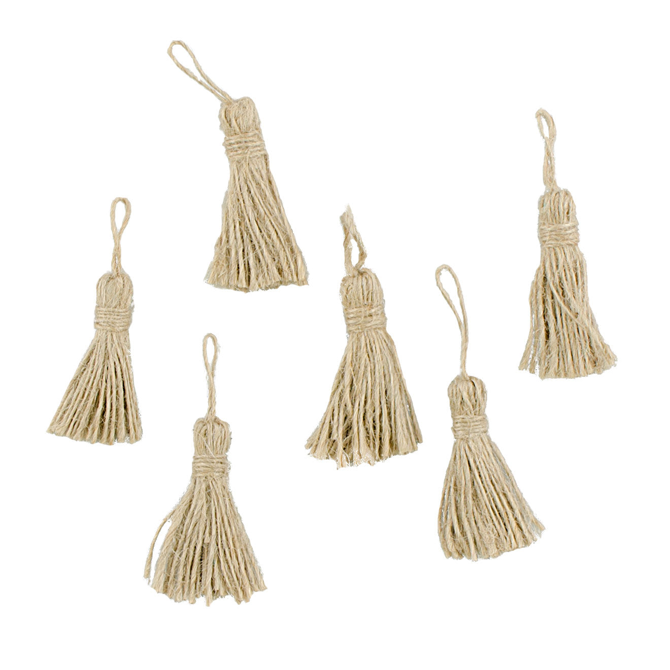 2" Hanging Jute Tassel (6) Item Number: S-JTS361