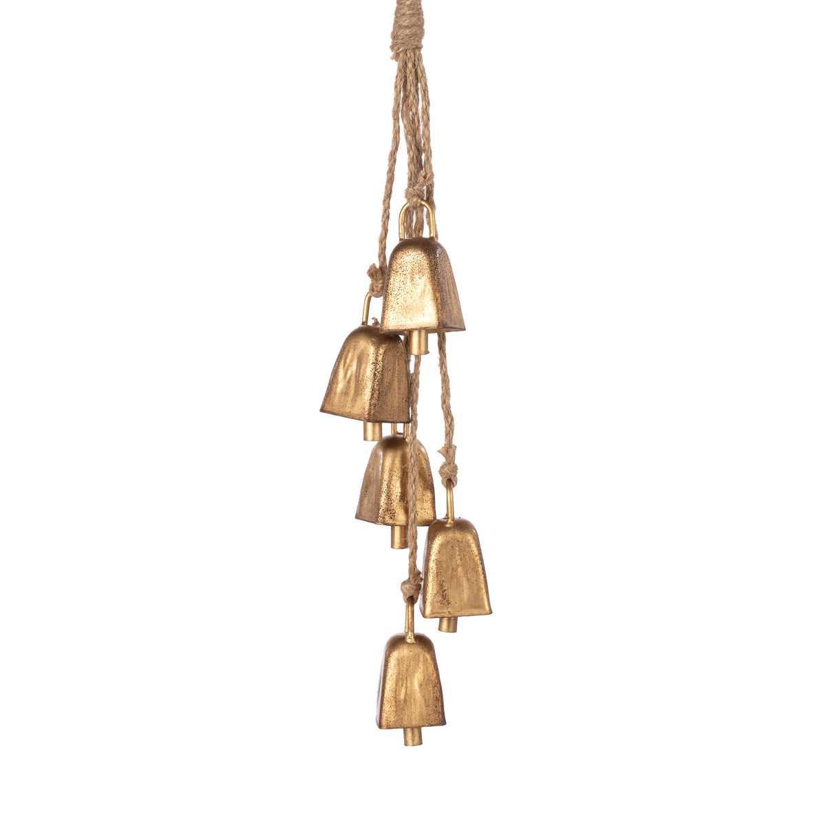 Hanging Mini Cow Bell Ornament Cluster: Vintage Gold Item Number: M32503