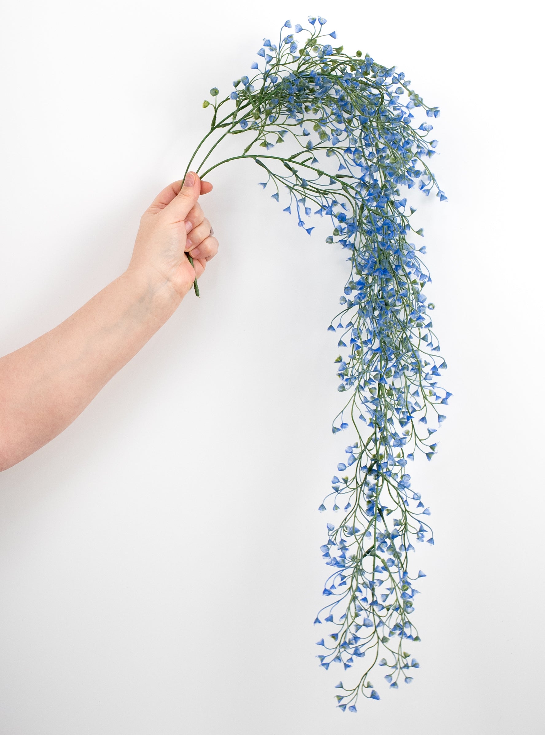 33" Hanging Mini Flower Spray: Blue detail photo 3