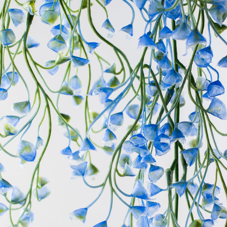 33" Hanging Mini Flower Spray: Blue detail photo 4