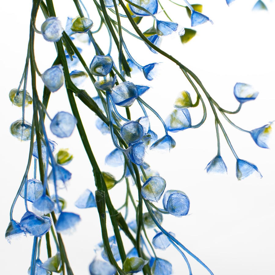 33" Hanging Mini Flower Spray: Blue detail photo 5