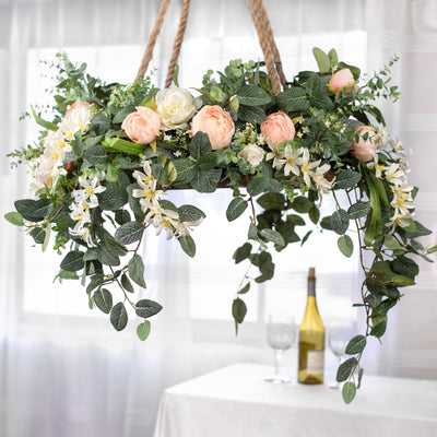 22" Hanging Wood Table: Round Lifestyle Photo