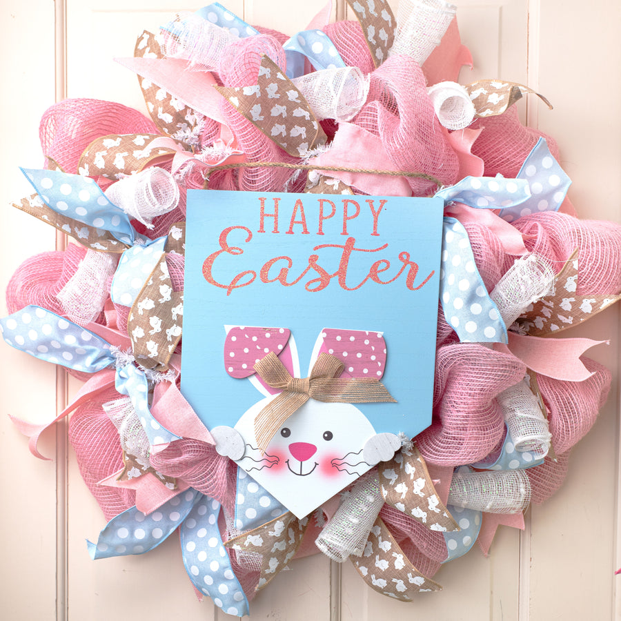 13" Happy Easter Bunny Sign Lifestyle Photo