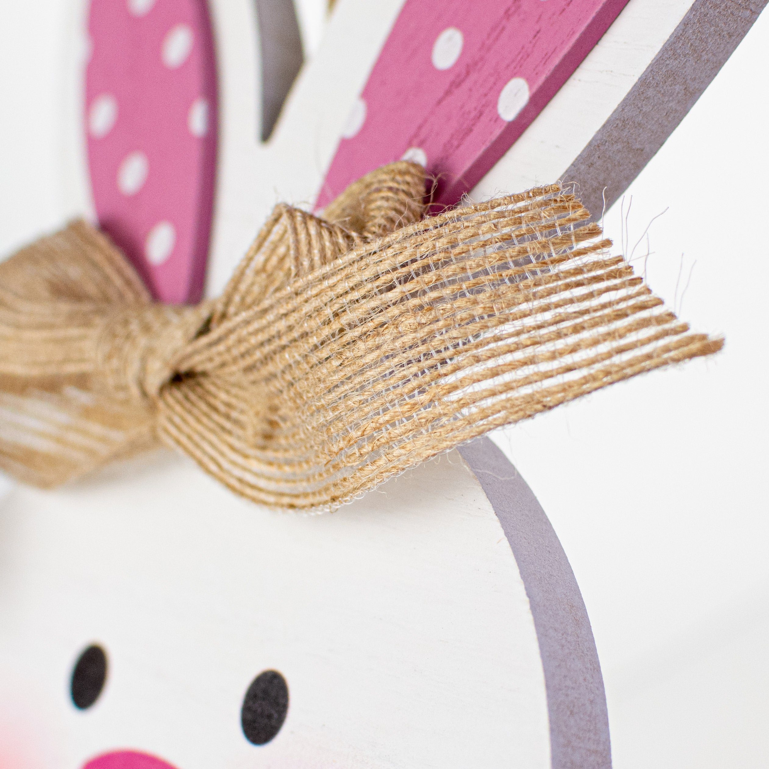 16" Happy Easter Bunny Sign detail photo 3