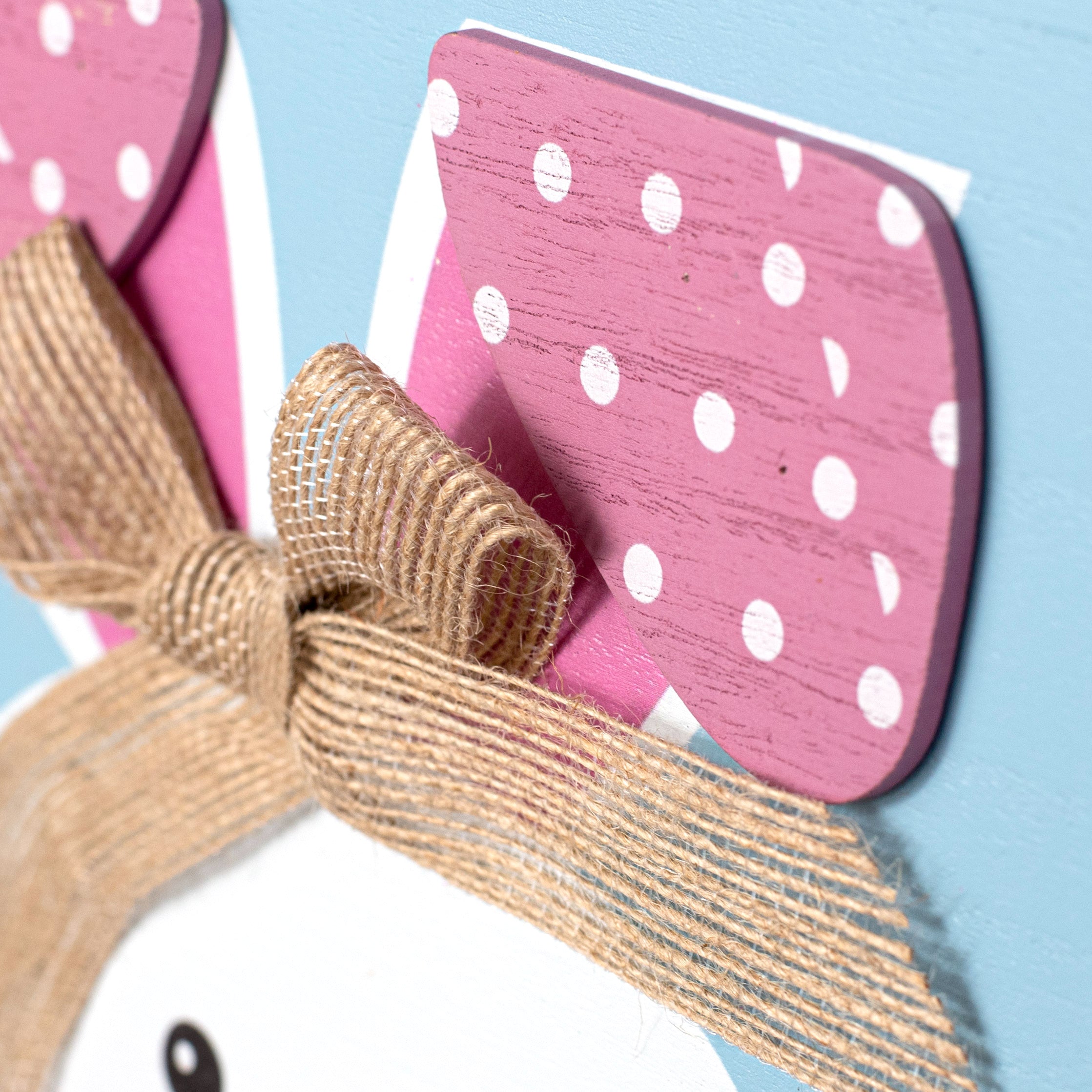13" Happy Easter Bunny Sign detail photo 3