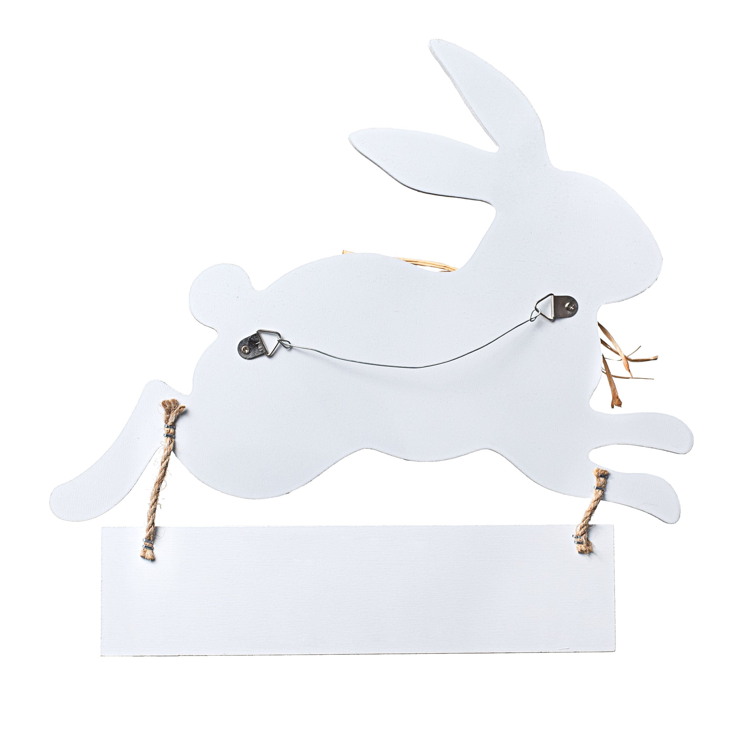 11.5" Happy Easter Bunny Wall Hanging detail photo 4