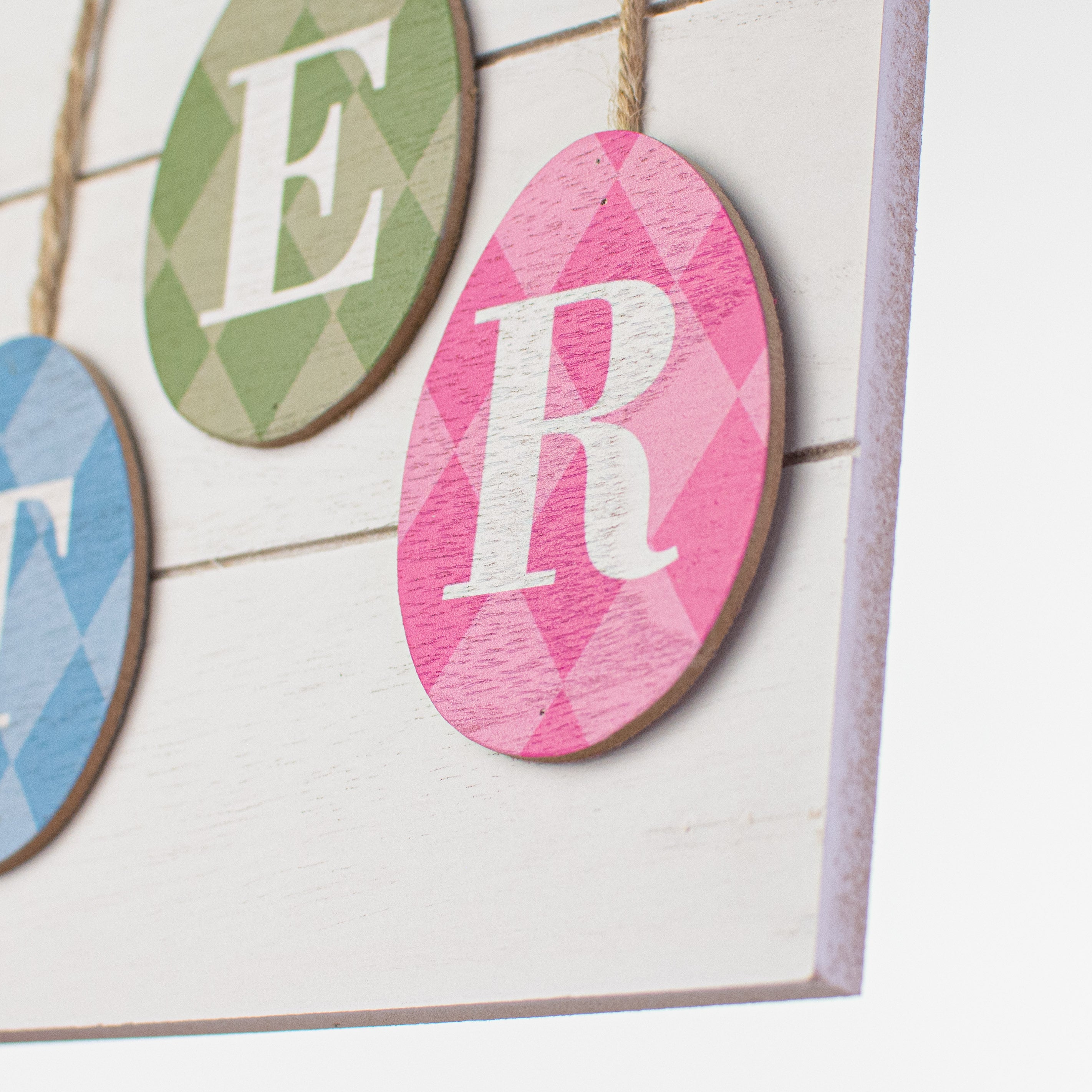 13" Happy Easter Eggs Sign detail photo 3