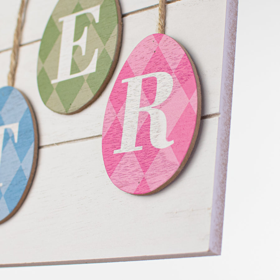 13" Happy Easter Eggs Sign detail photo 3