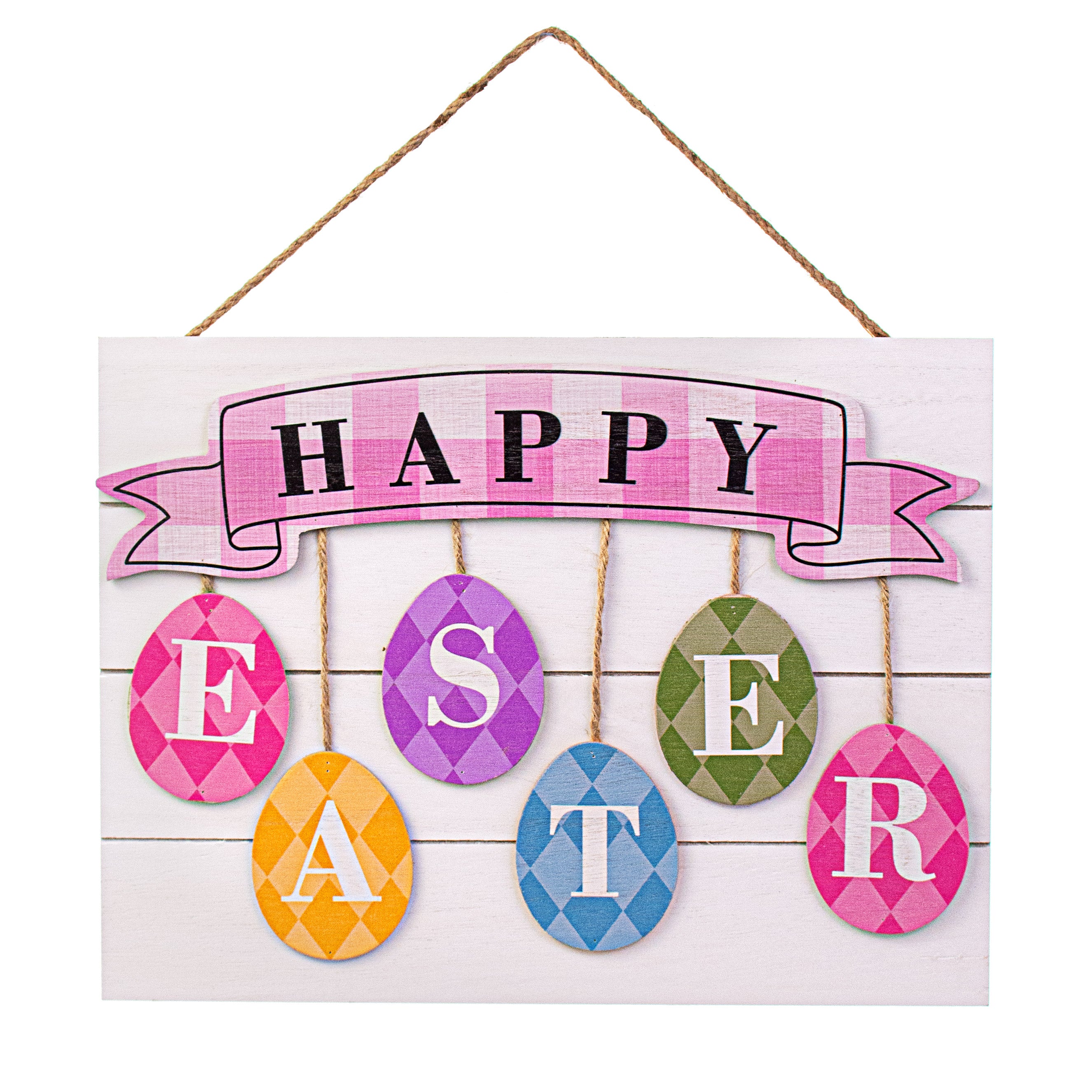 13" Happy Easter Eggs Sign Item Number: 62861EAS