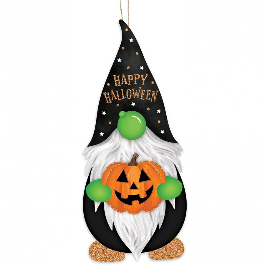 13" Happy Halloween Gnome Shape Sign Item Number: AP8905