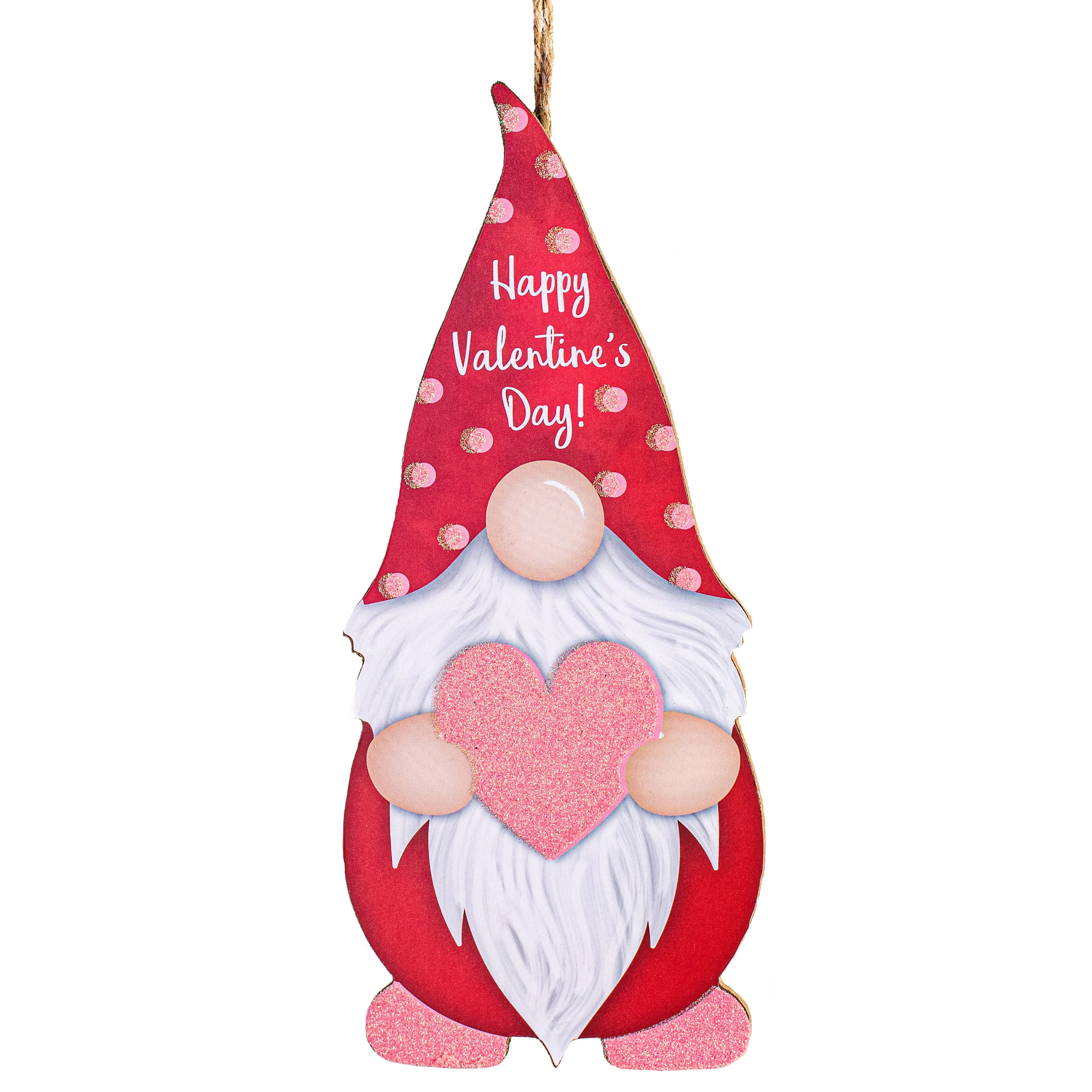 13" Happy Valentine's Day Gnome Shape Sign Item Number: AP8901