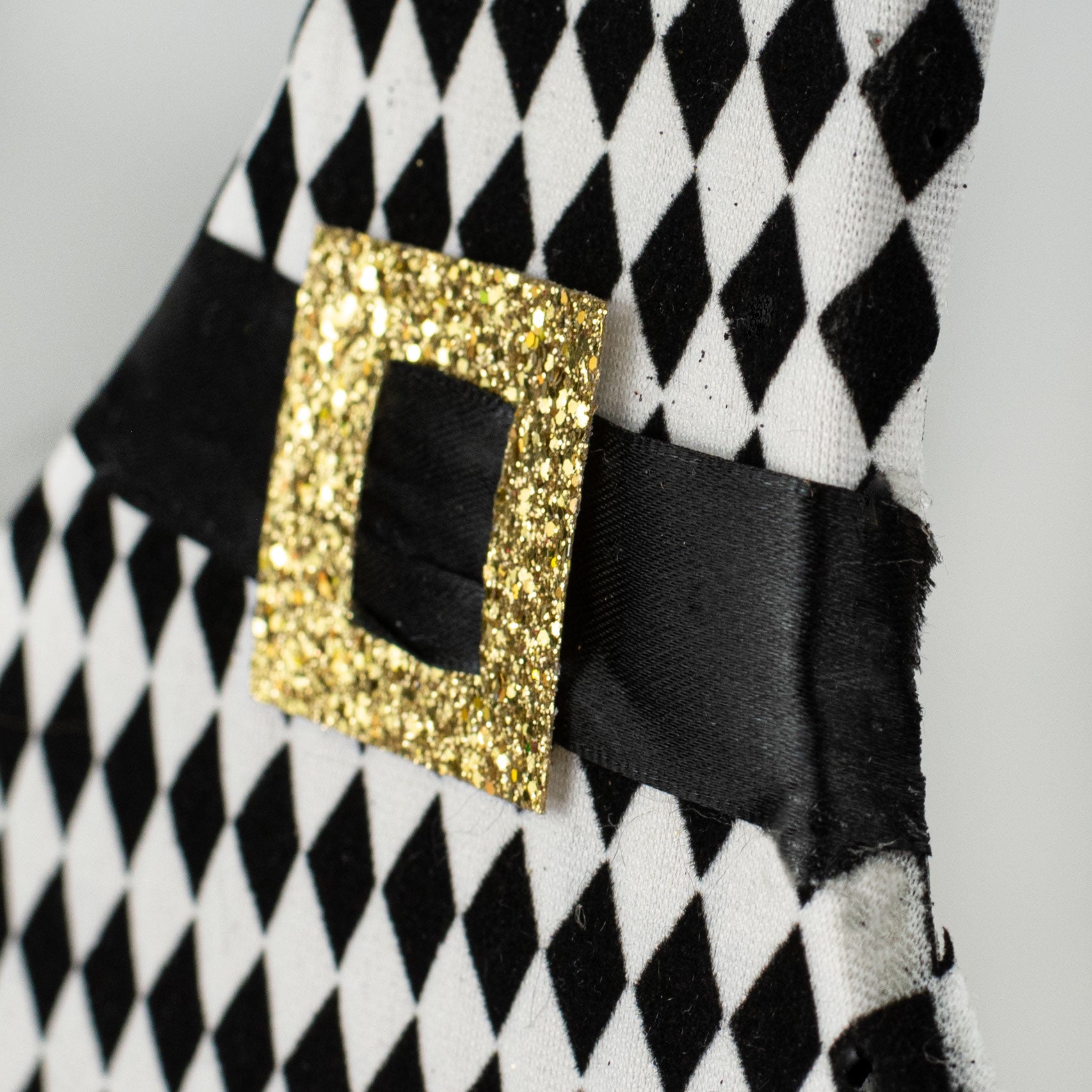 12" Harlequin Witch Hat Ornament detail photo 3