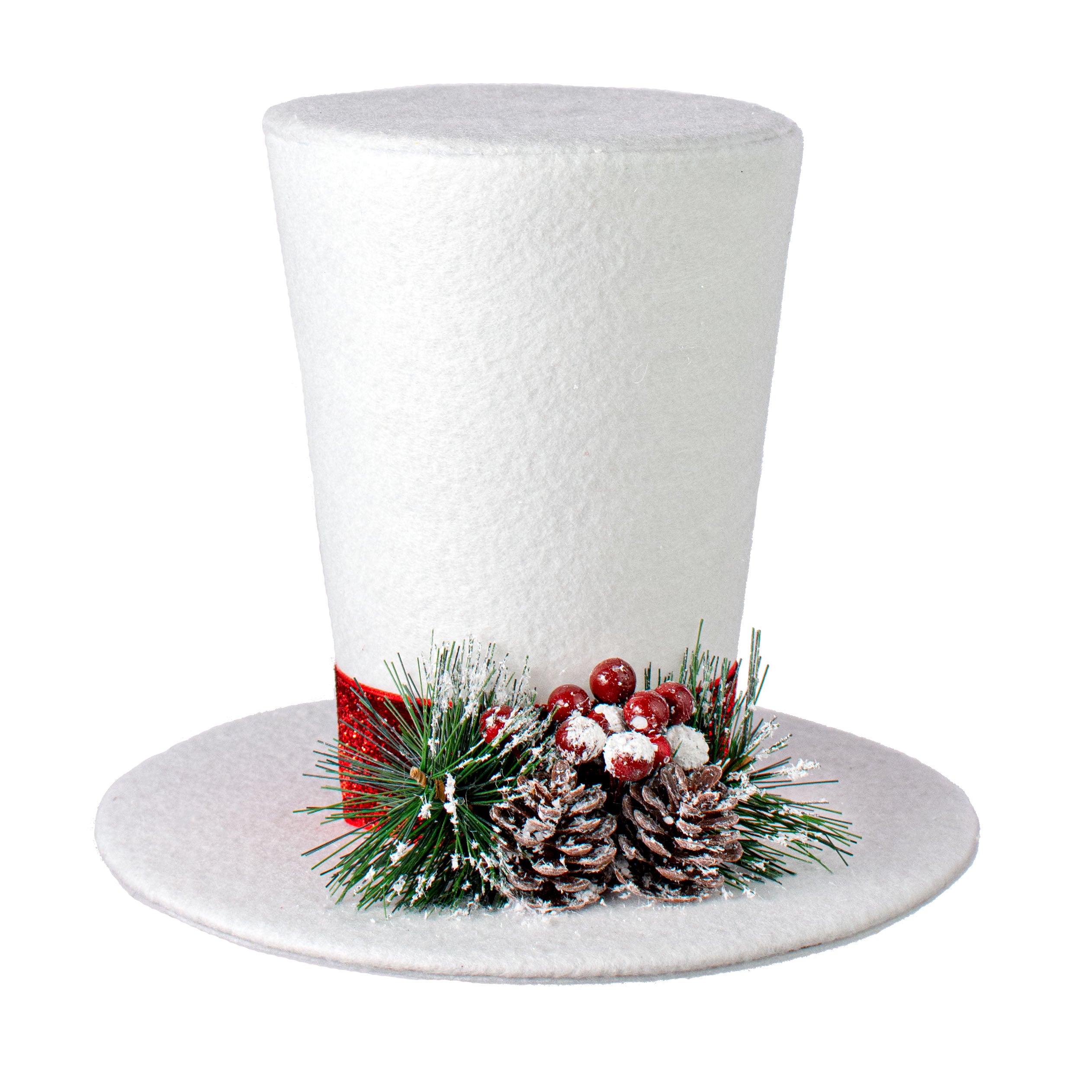 9" Hat With Trim Christmas Tree Topper: White Item Number: 172542