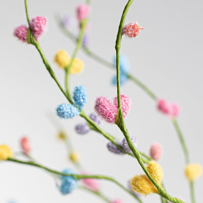 29" Pussy Willow Spray: Spring Multicolor