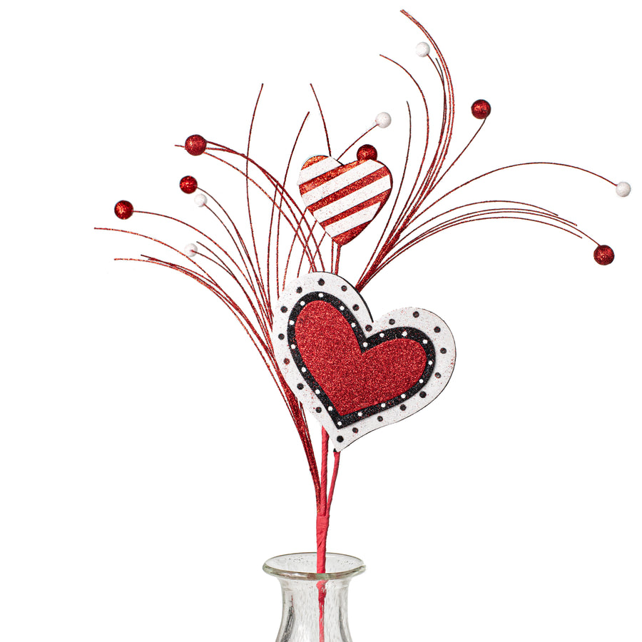 28" Heart Ball Spray Item Number: 62606RDWTBK