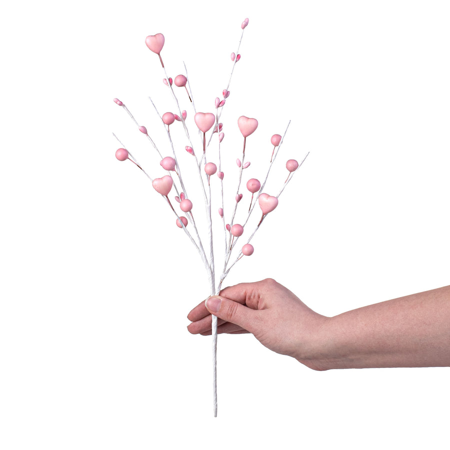 16" Heart Berry Pick: Pink detail photo 3