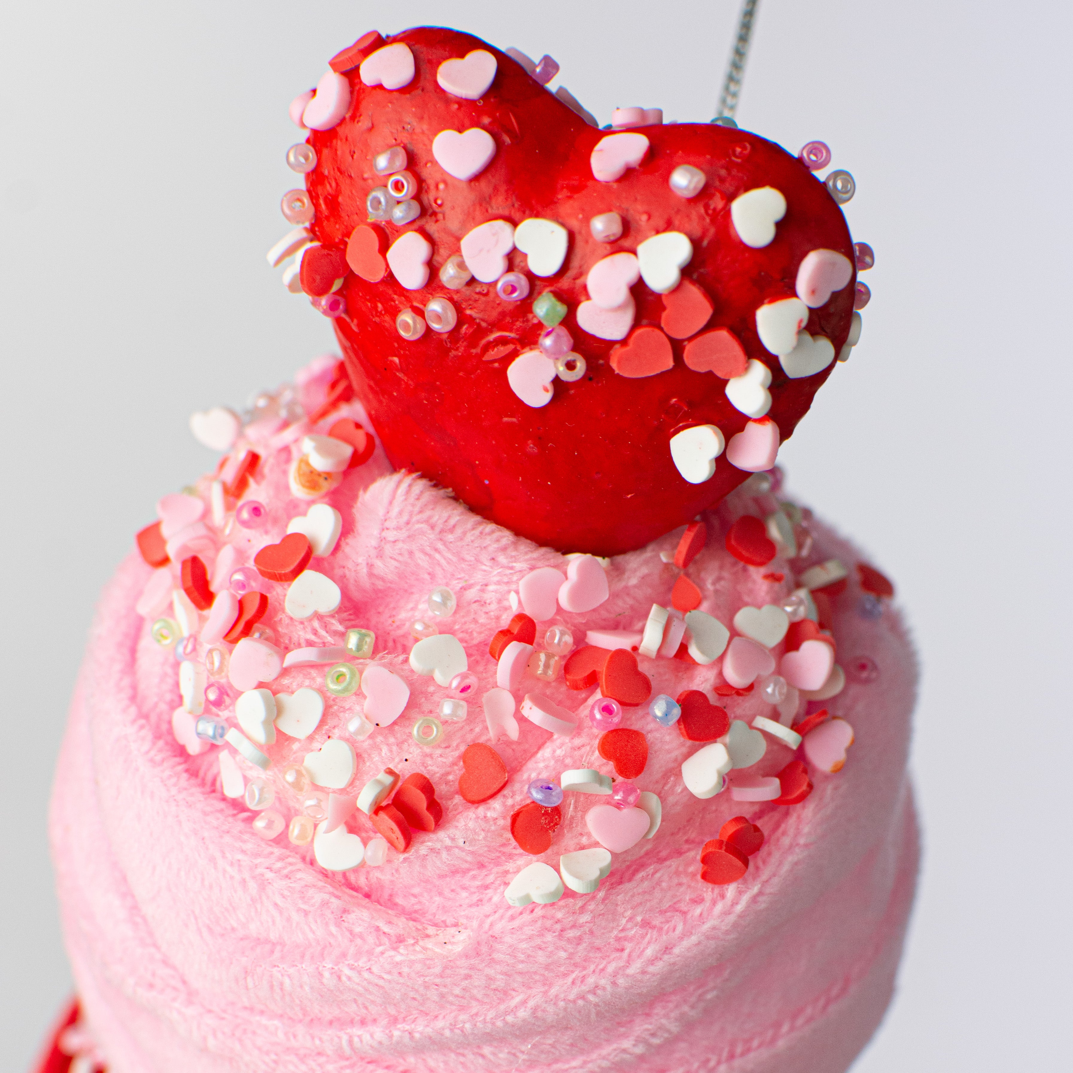13" Heart Ice Cream Ornament detail photo 3