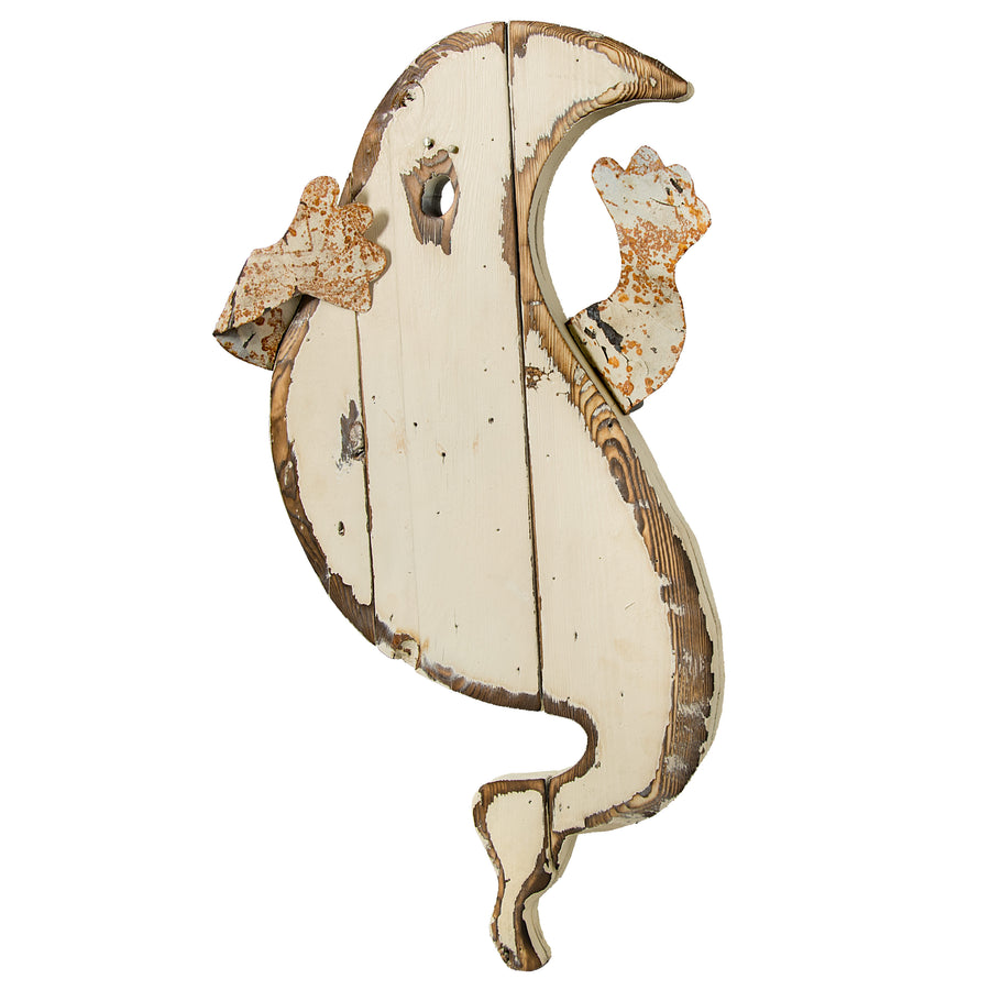 26" White Wooden Ghost Decoration