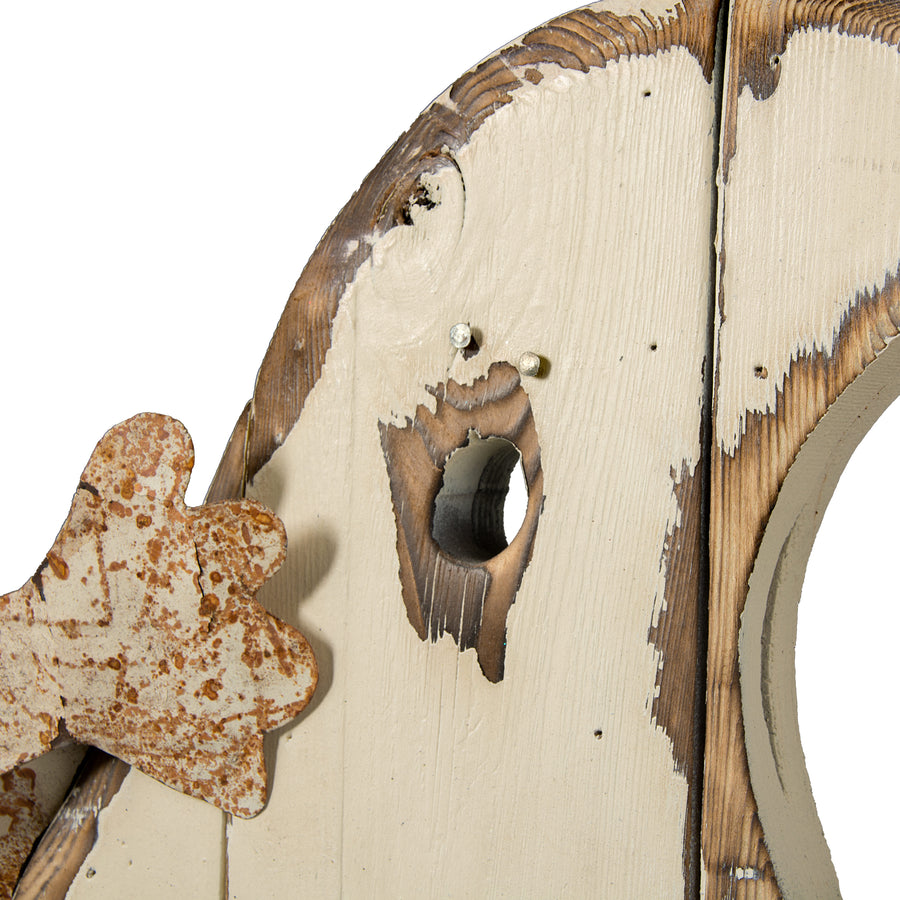 26" White Wooden Ghost Decoration