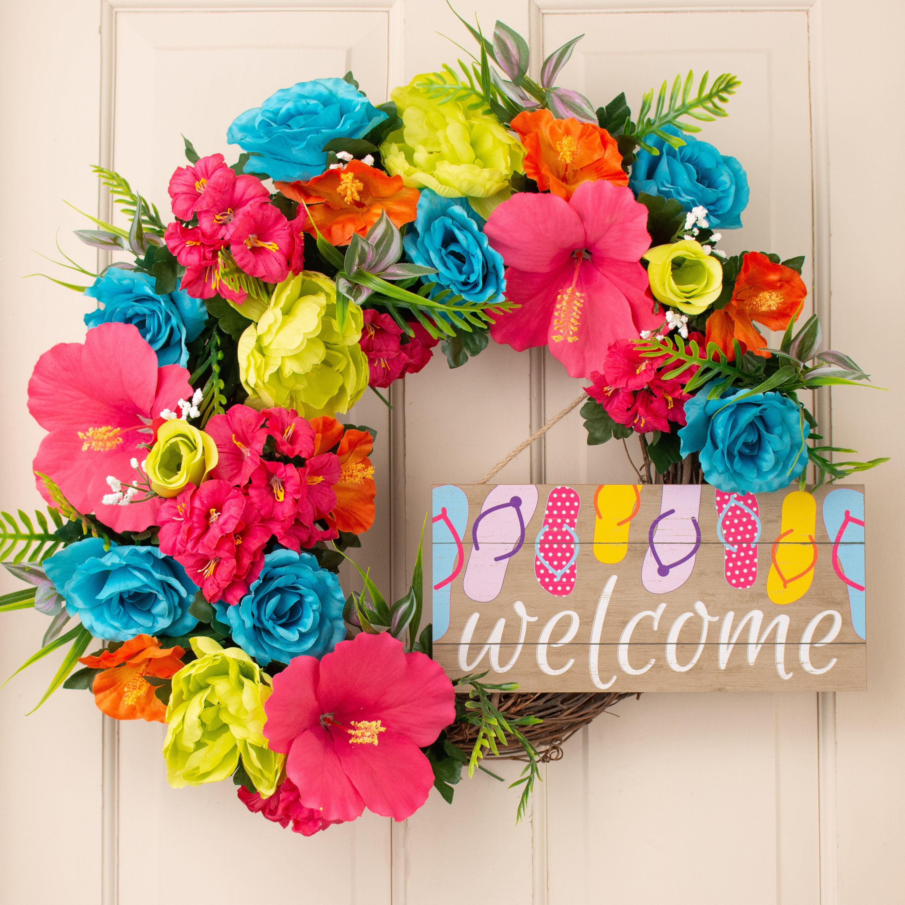 27" Hibiscus Spray: Fuchsia Pink Lifestyle Photo