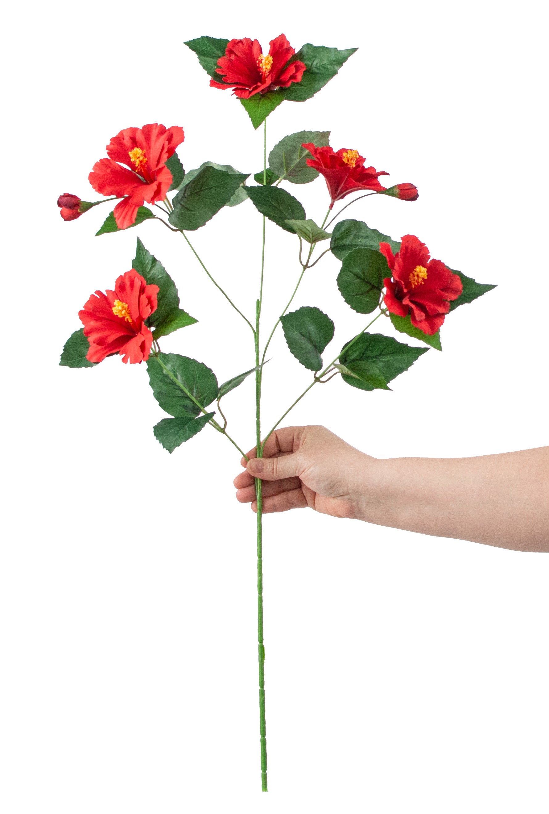 28" Hibiscus Spray: Red detail photo 3