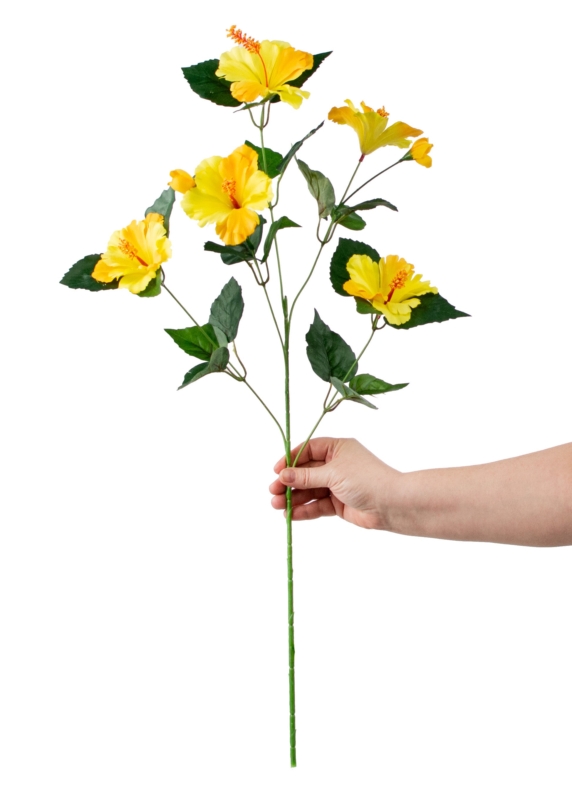 28" Hibiscus Spray: Yellow detail photo 3