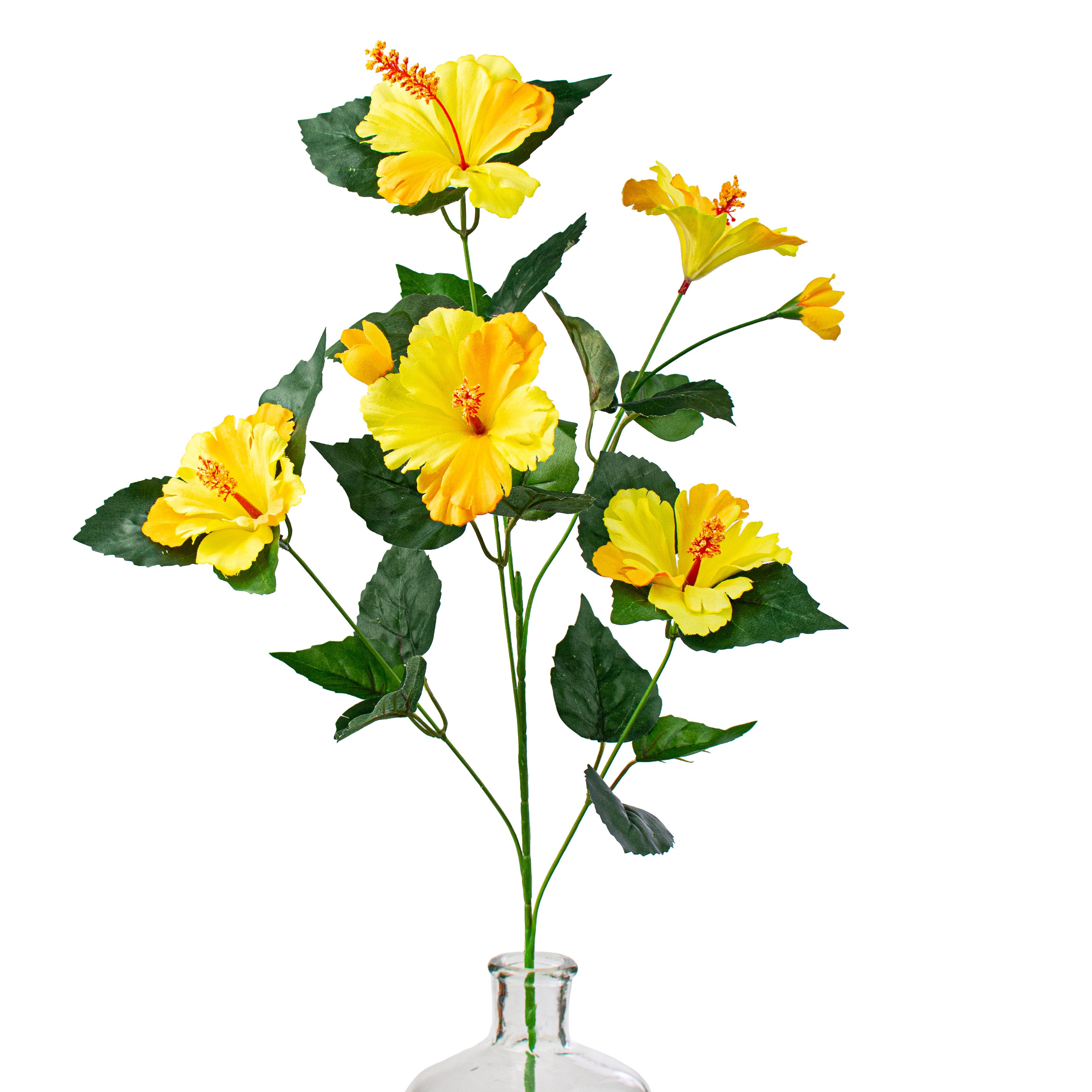 28" Hibiscus Spray: Yellow Item Number: 63339YW