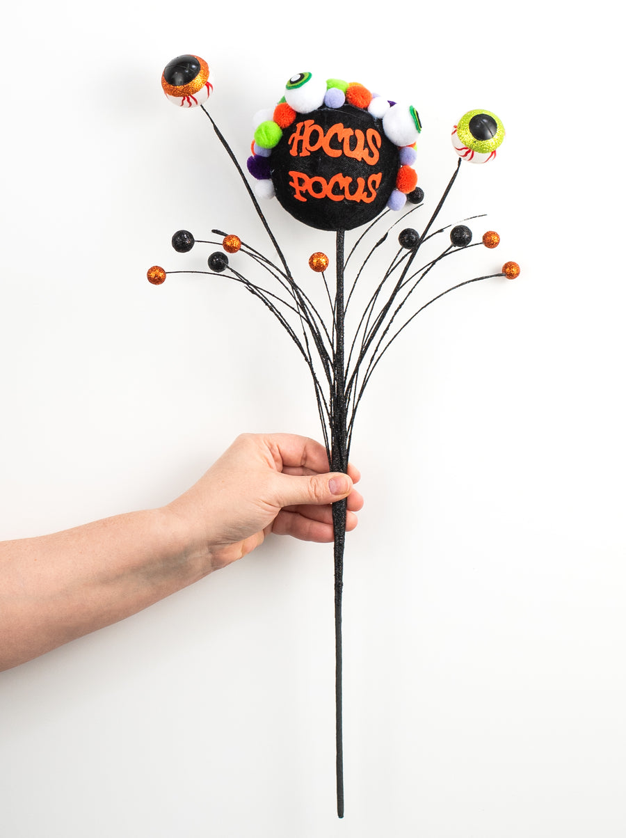 20" Hocus Pocus Eyeball Cauldron Spray detail photo 3