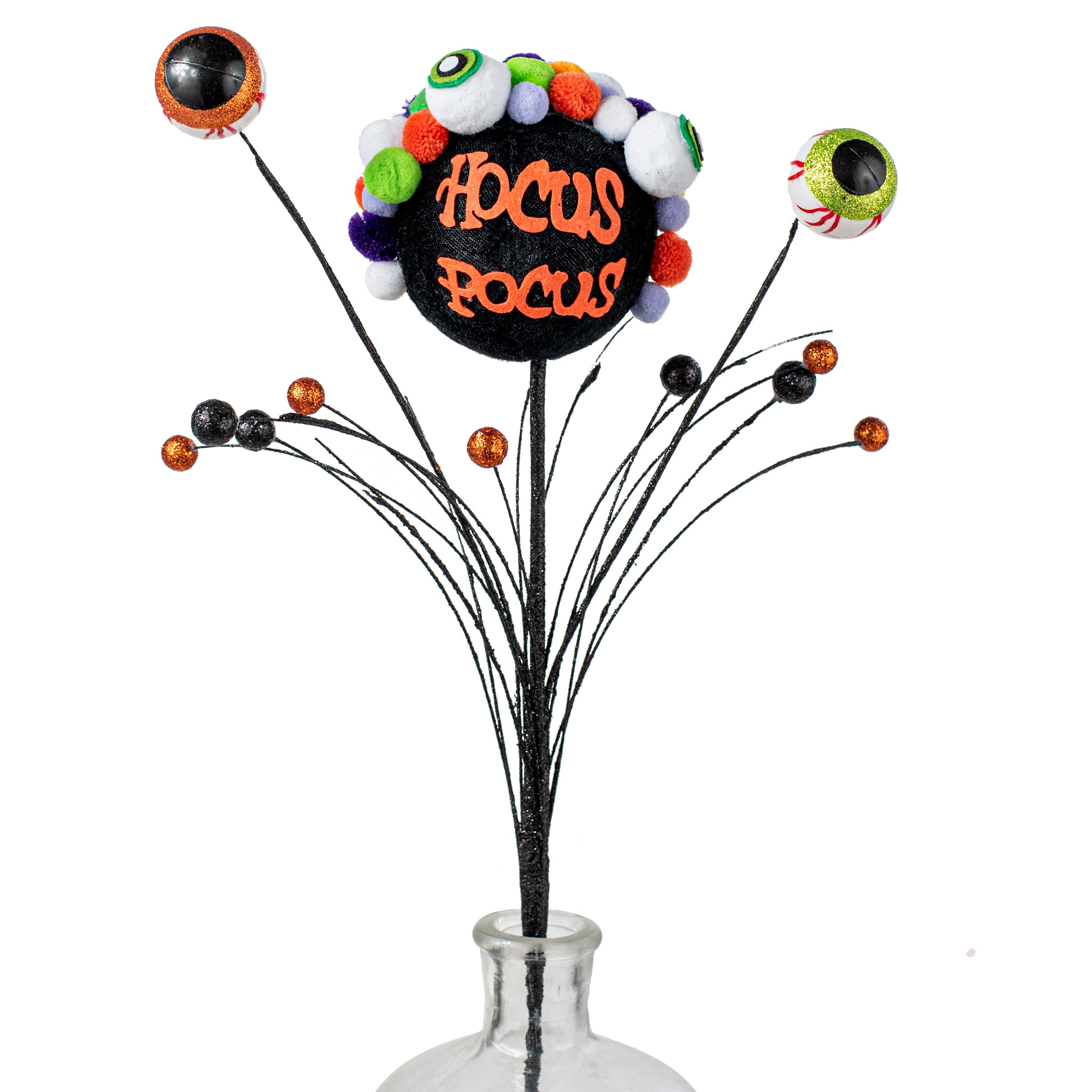 20" Hocus Pocus Eyeball Cauldron Spray Item Number: 57125HAL