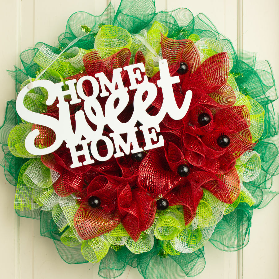 15" Home Sweet Home Cutout Sign: White detail photo 4