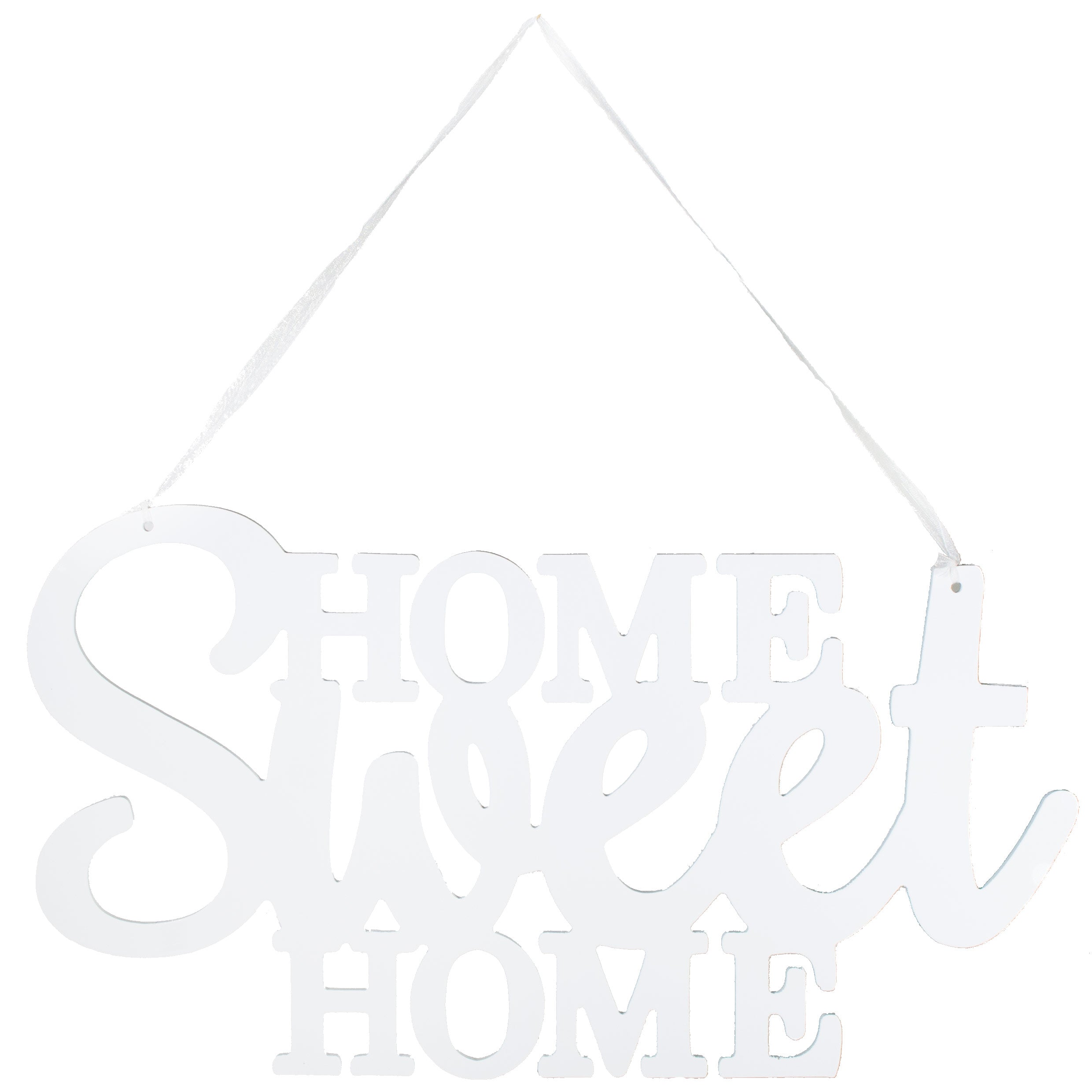 15" Home Sweet Home Cutout Sign: White Item Number: AB239027