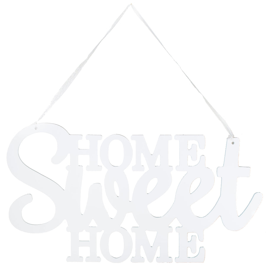 15" Home Sweet Home Cutout Sign: White Item Number: AB239027
