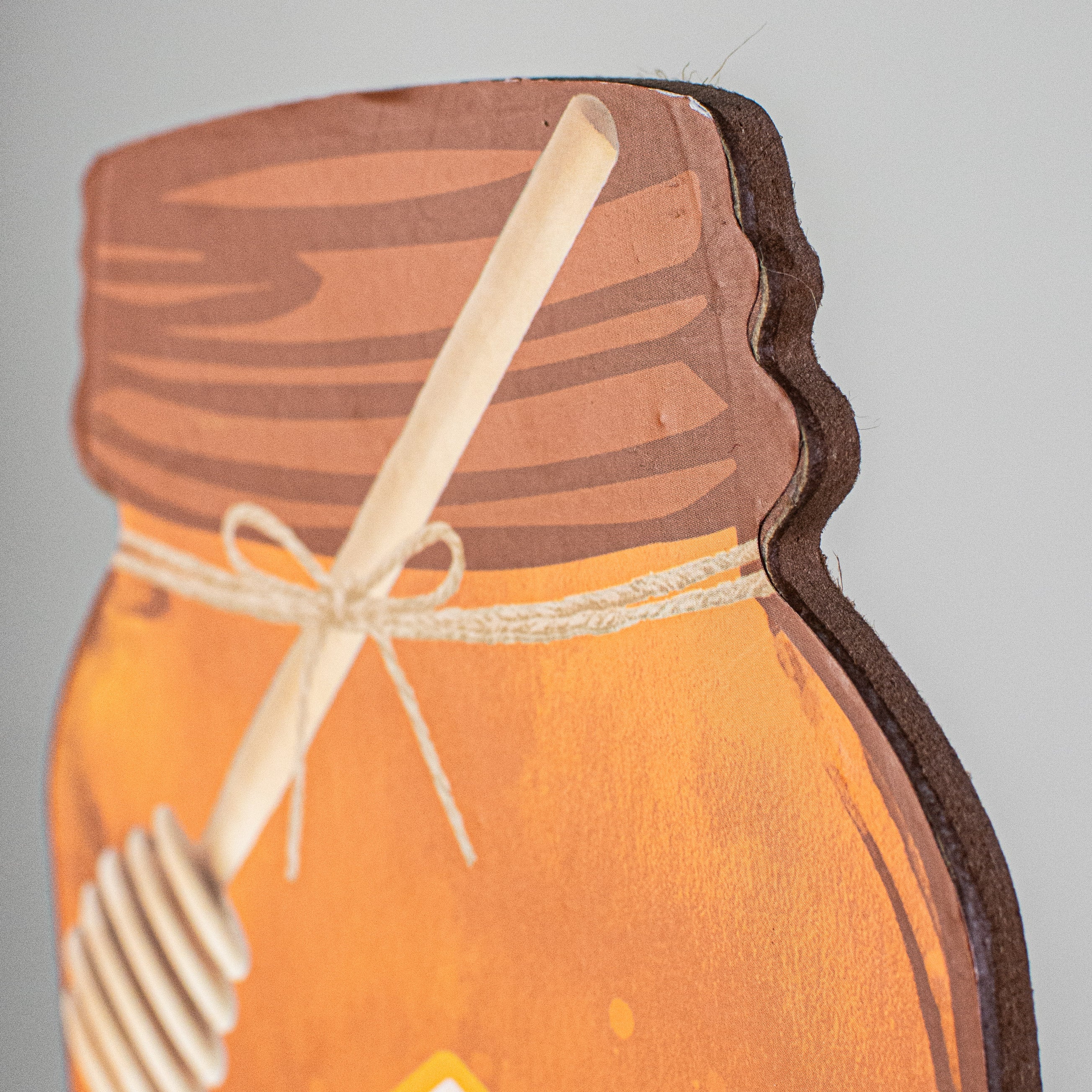 10" Honey Bee Mason Jar Shape Sign detail photo 3