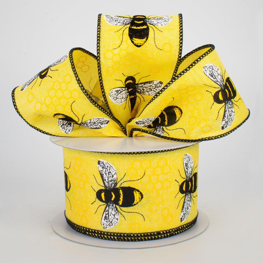 2.5" Honey Bee Ribbon: Yellow (10 Yards) Lifestyle Photo