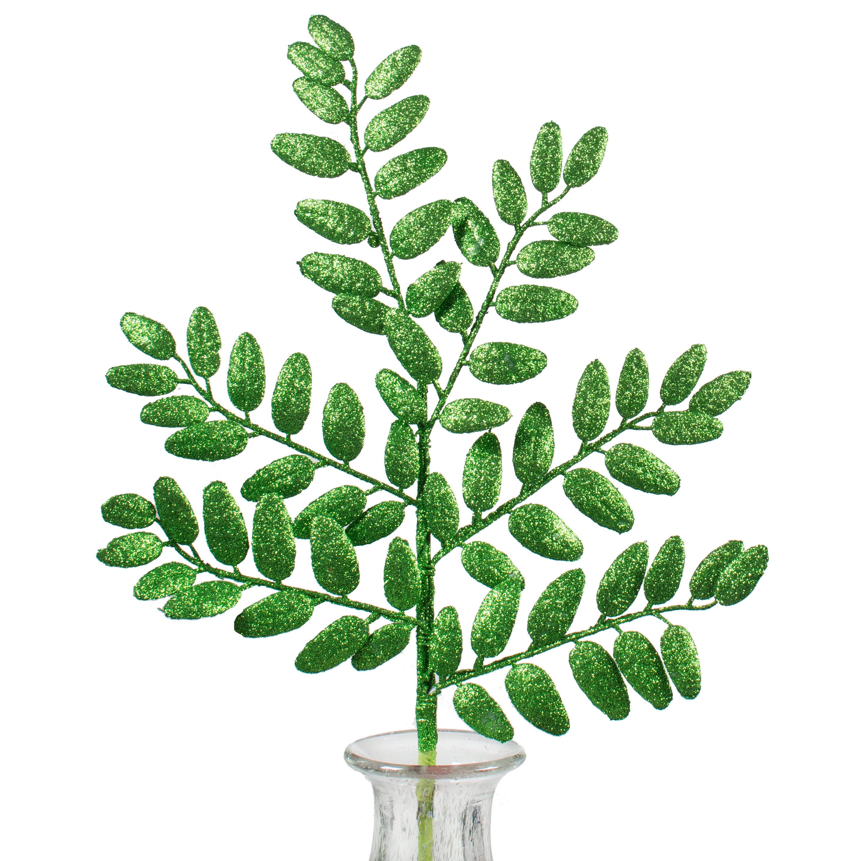 22" Honey Locust Leaf Glitter Spray: Apple Green Item Number: 262293