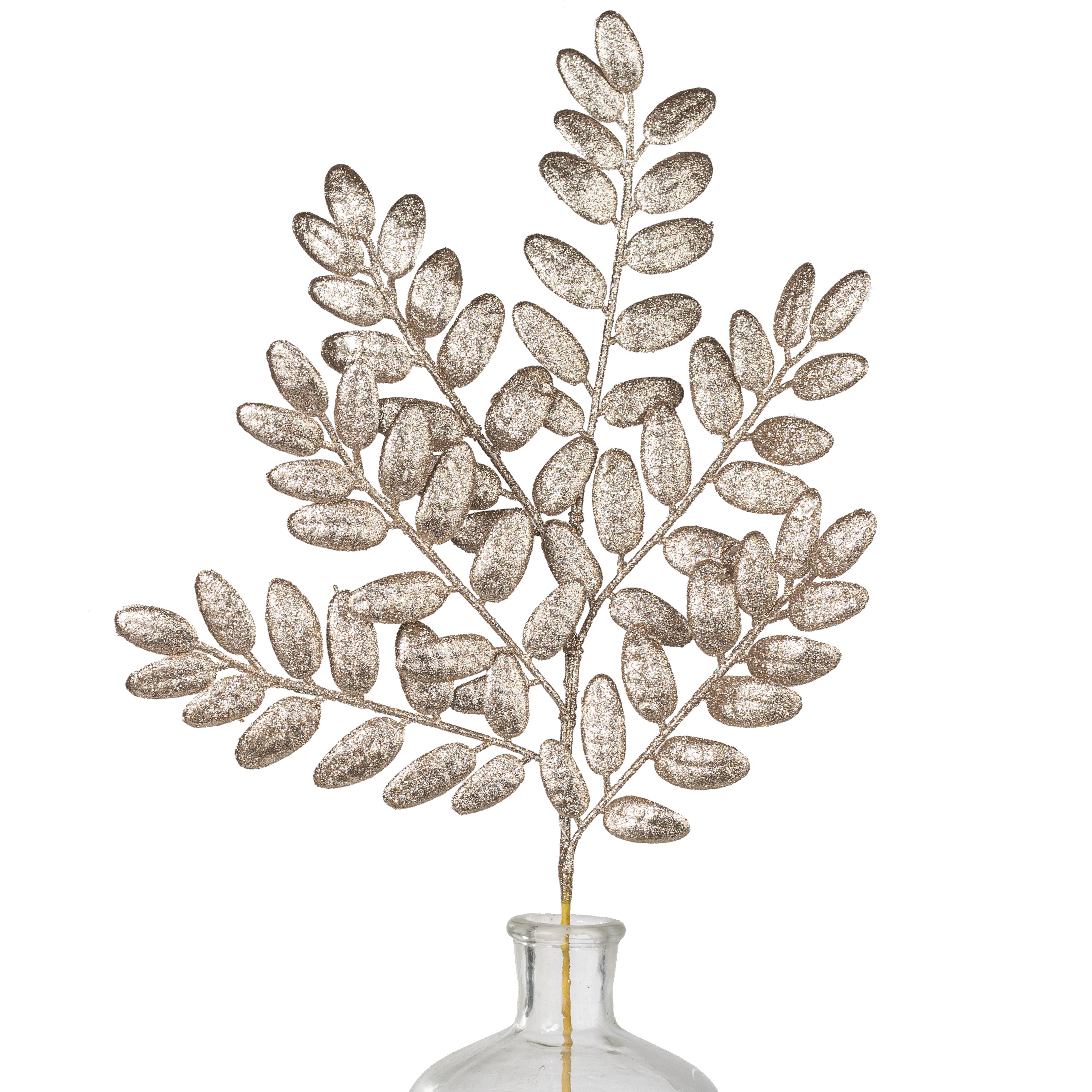 22" Honey Locust Leaf Glitter Spray: Champagne Gold Item Number: 262305