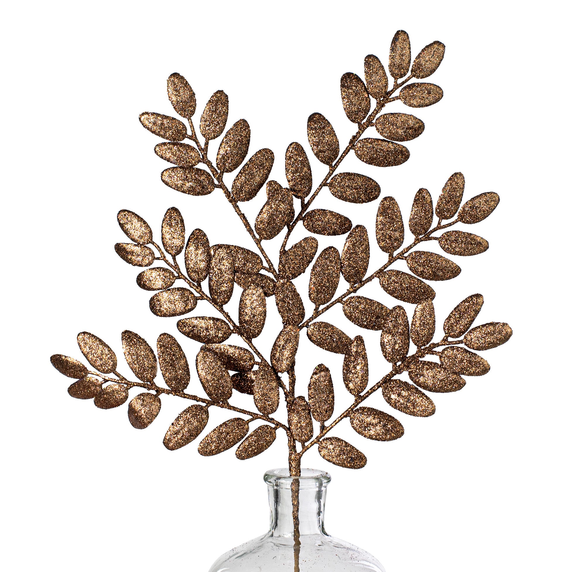 22" Honey Locust Leaf Glitter Spray: Deep Brown Item Number: 100906
