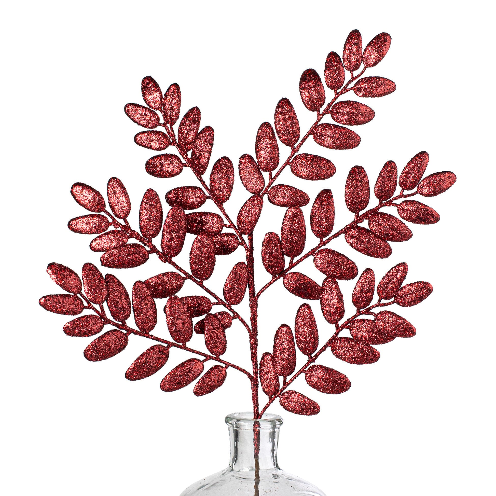 22" Honey Locust Leaf Glitter Spray: Merlot Burgundy Item Number: 116940