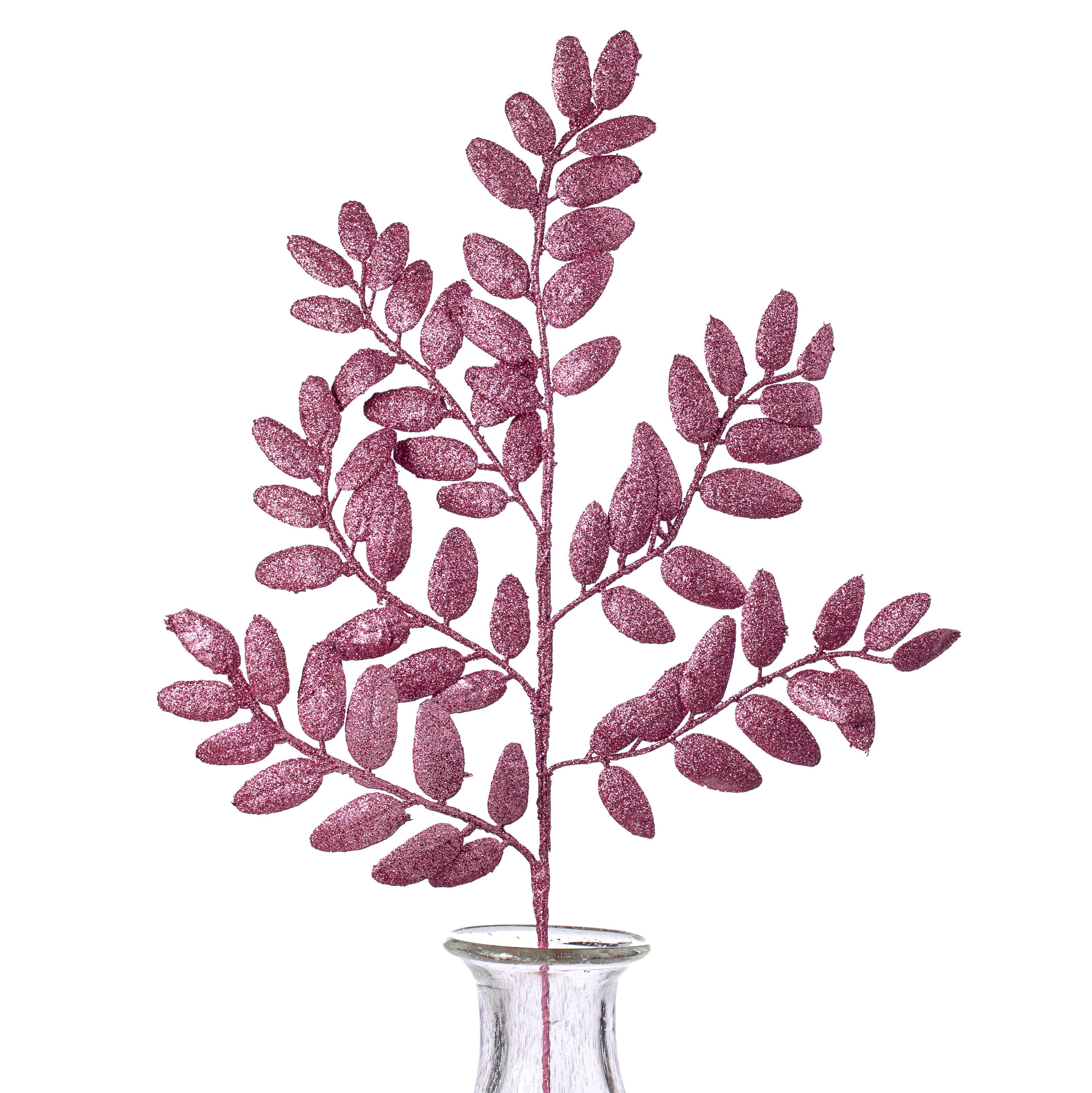 22" Honey Locust Leaf Glitter Spray: Pink Item Number: 262302