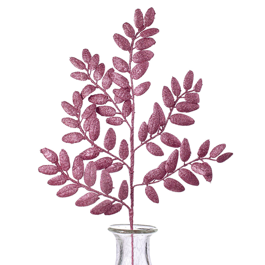 22" Honey Locust Leaf Glitter Spray: Pink Item Number: 262302