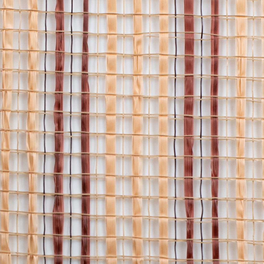 10" Horizontal Wide Strip Mesh: Natural & Dark Brown detail photo 3