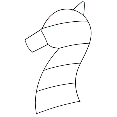 23" Horse Head Flat Metal Wire Form: Black Item Number: MD025902