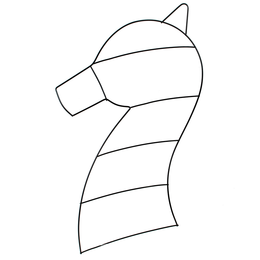 23" Horse Head Flat Metal Wire Form: Black Item Number: MD025902