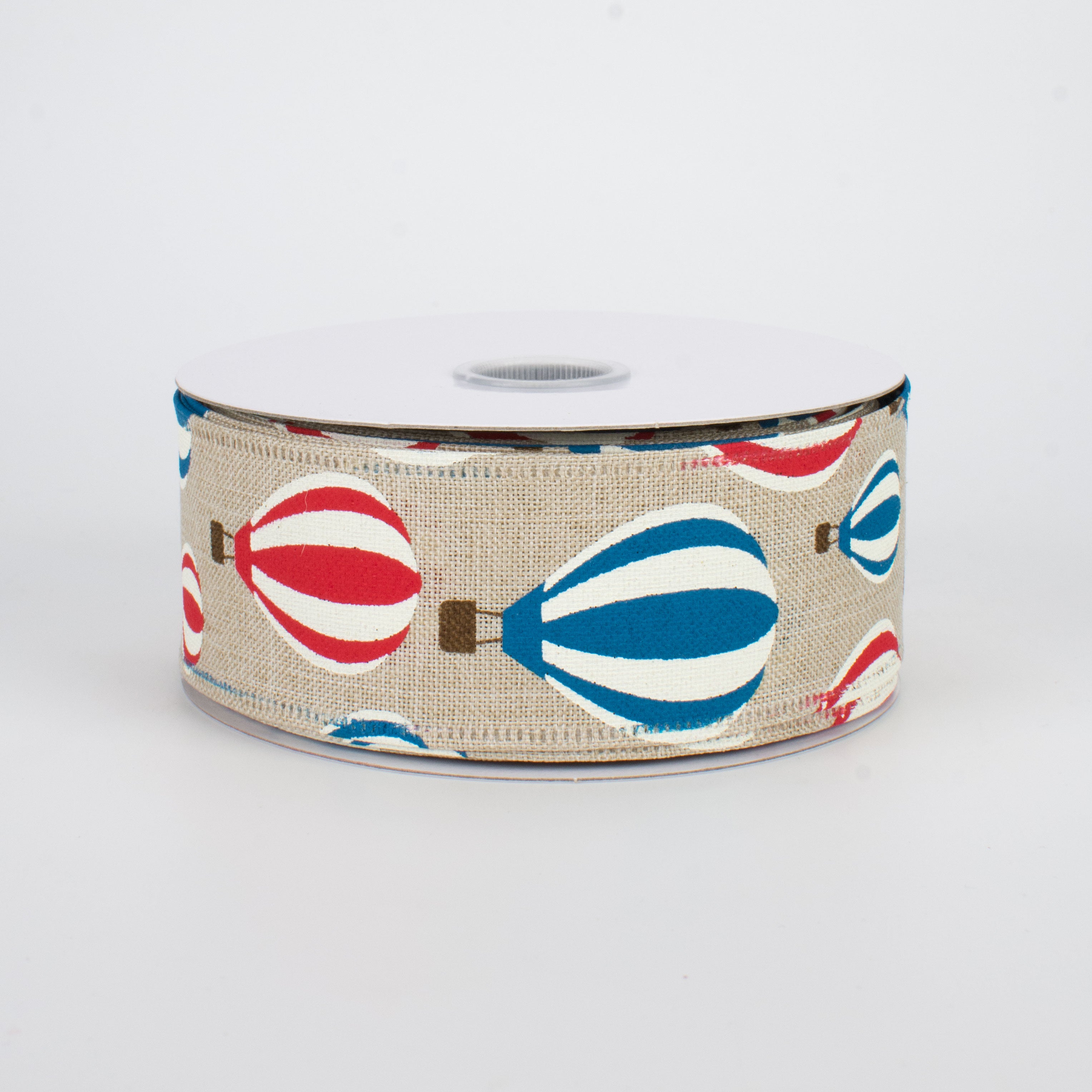 1.5" Hot Air Balloon Ribbon: Red, White, Blue (10 Yards)