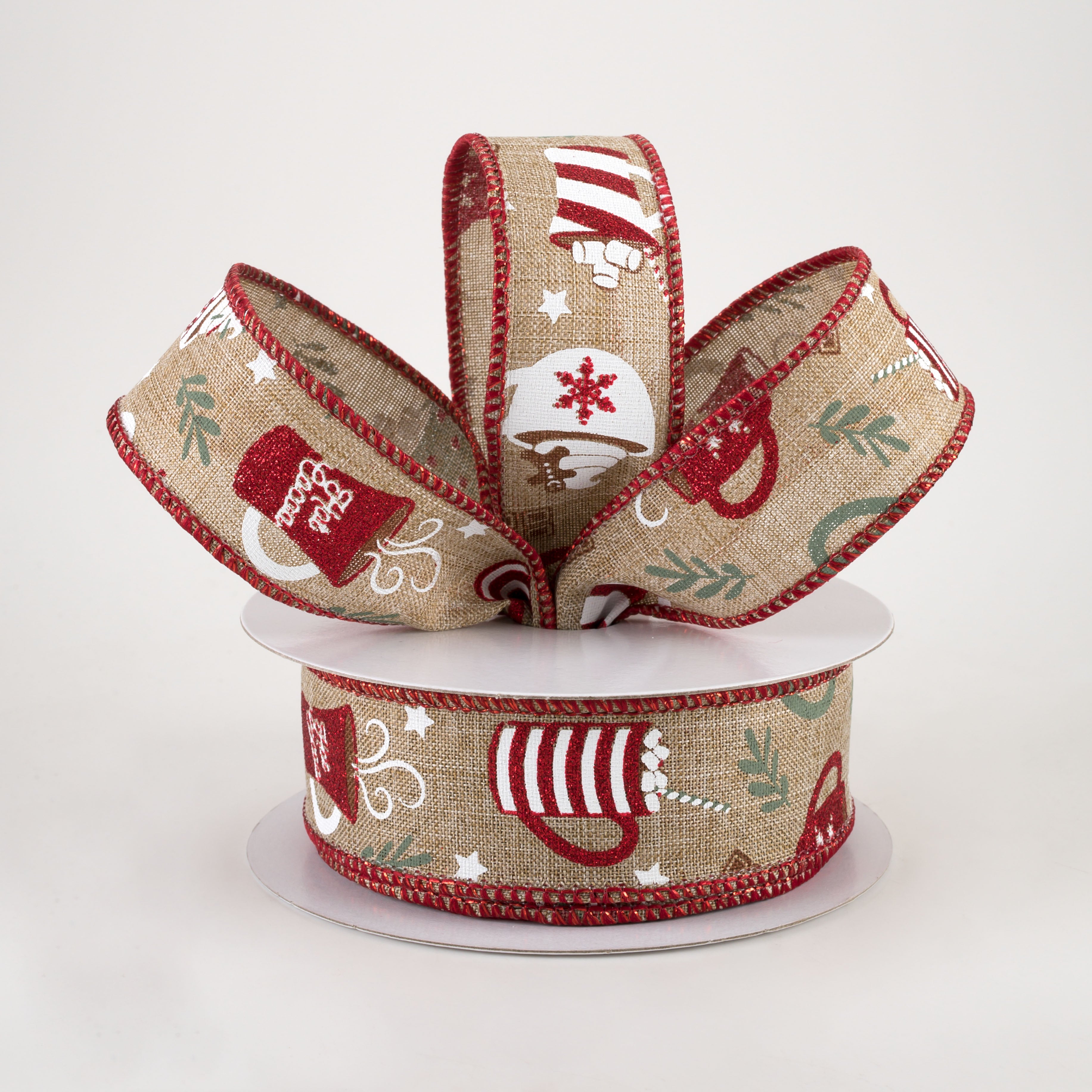 1.5" Hot Cocoa Ribbon: Light Beige (10 Yards) Lifestyle Photo