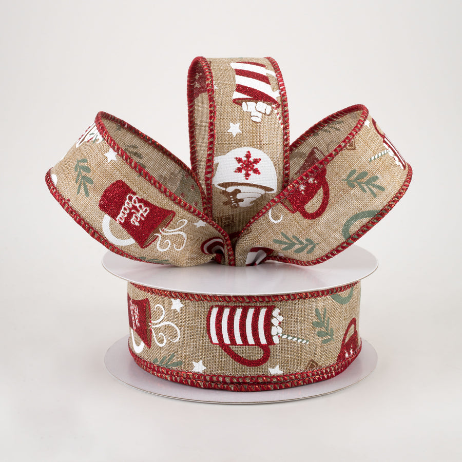 1.5" Hot Cocoa Ribbon: Light Beige (10 Yards) Lifestyle Photo