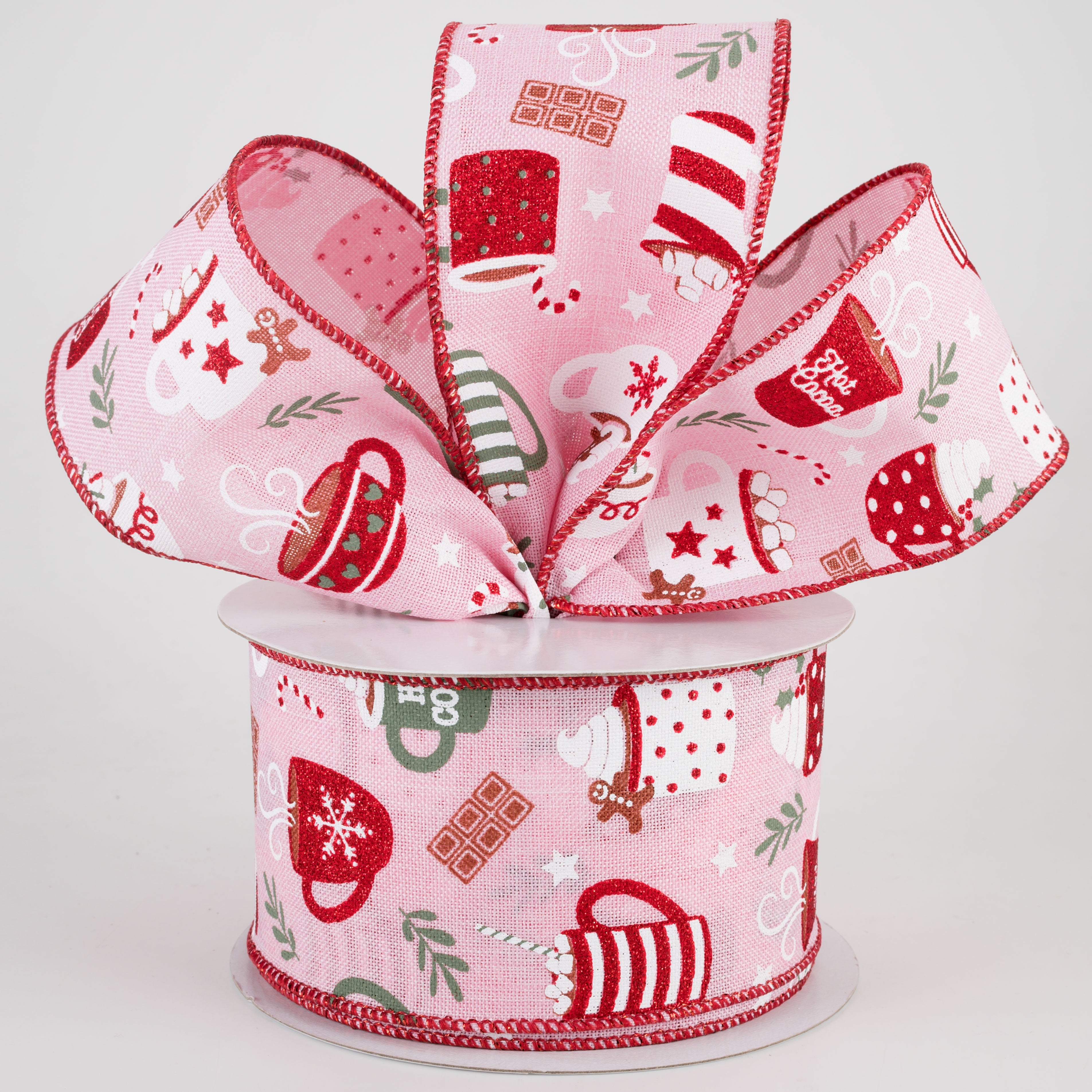 2.5" Hot Cocoa Ribbon: Light Pink (10 Yards) Lifestyle Photo