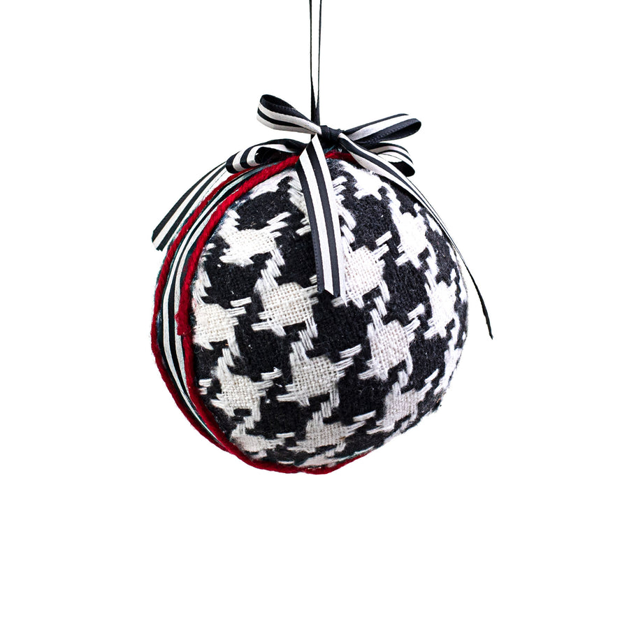 4" Houndstooth Ball Ornament Item Number: 85386BA4